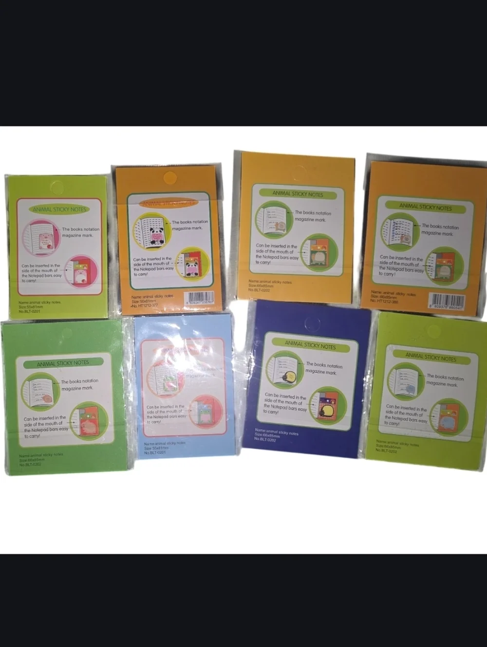 8 Collection Animal Sticky Note Pads - Assorted Colors - Picture 2 of 2